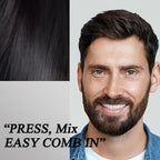 Edbe Hair Color Easy Comb Soft Black (2 Pack) - Grey Hair Mustache and Beard Coloring for Men with One Application Kit……