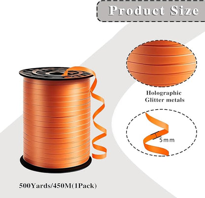 500 Yard Premium Orange Curling Ribbon, - Image 2