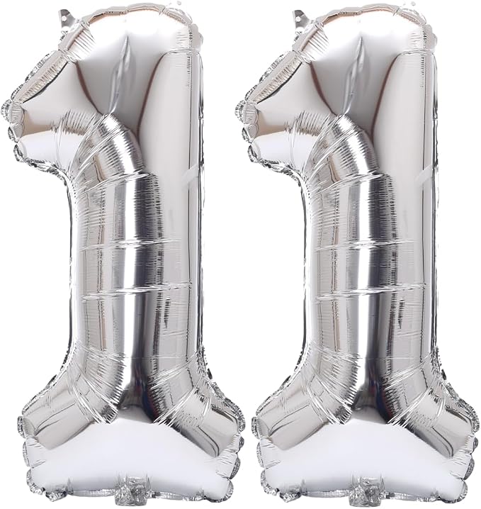 Number 11 Balloon Foil Mylar Balloons by YPSelected