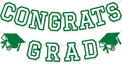 Congrats Grad Banner Graduation Party Banner Decoration Hanging Garland High by Unknown