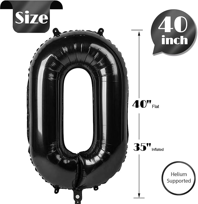 Black 0 Balloon - Image 5
