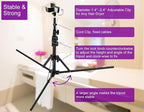 Purple River Hair Dryer Stand Black 20-63 Inch Adjustable Blow Dryer Holder with Tripod and Universal Clip, Easy to Use, Hands Free Relieve Wrist Pain, Shoulder Periarthritis etc