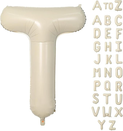 Biapian 40 Inch Giant Cream T Foil Balloons by BIAPIAN