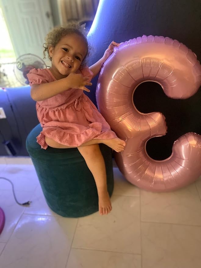 Number 22 Balloon 40Inch for 22 Year Old Birthday Decorations, Pearl Pink | - Image 4