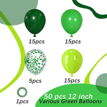 Green Balloons, Jungle Safari, Birthday Party Decorations - Image 2