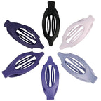Flat Hair Clips for Women - 6 PCS French Flat Claw Clips Medium Hair Clips for Girls Large Hair Claw Clips for Thick or Thin Hair Strong Hold No Slip Hair Accessories for women (Purple)