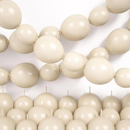 White Linking Balloons by Hapmori