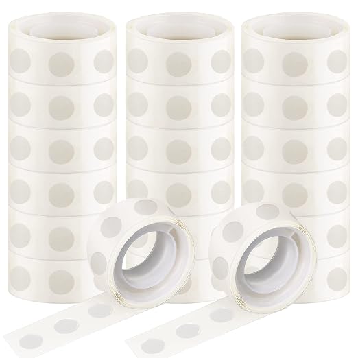 Glue Points, 2000 12mm/0.47" 20 Rolls Poster Putty Adhesive Clear Balloons Dots by Surard