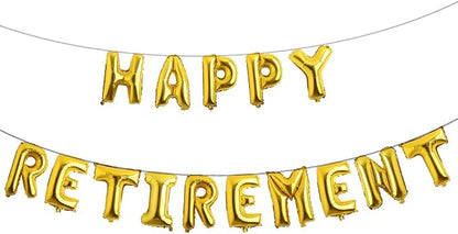 Set of 15 Happy Retirement Balloons & Banner by RUIANSI