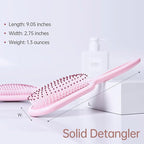 Hair Brush for Women, Pink Detangler Brush Full Sized, Detangling Hairbrush for Pain-free Opening Knots on All Hair Types, Pink and White Combined, 1 Pack