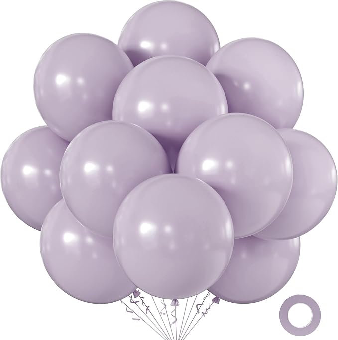 18 Inch Ash Purple Balloons, Baby Shower, Birthday Party and Event Decoration by KALOR