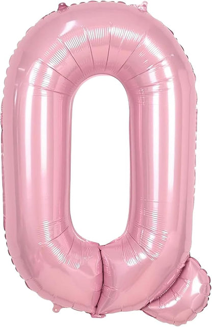 Pink Letter Q Balloons, 40 Inch Q Balloons Letter Mylar Helium Large Pink Q by BBPOOL