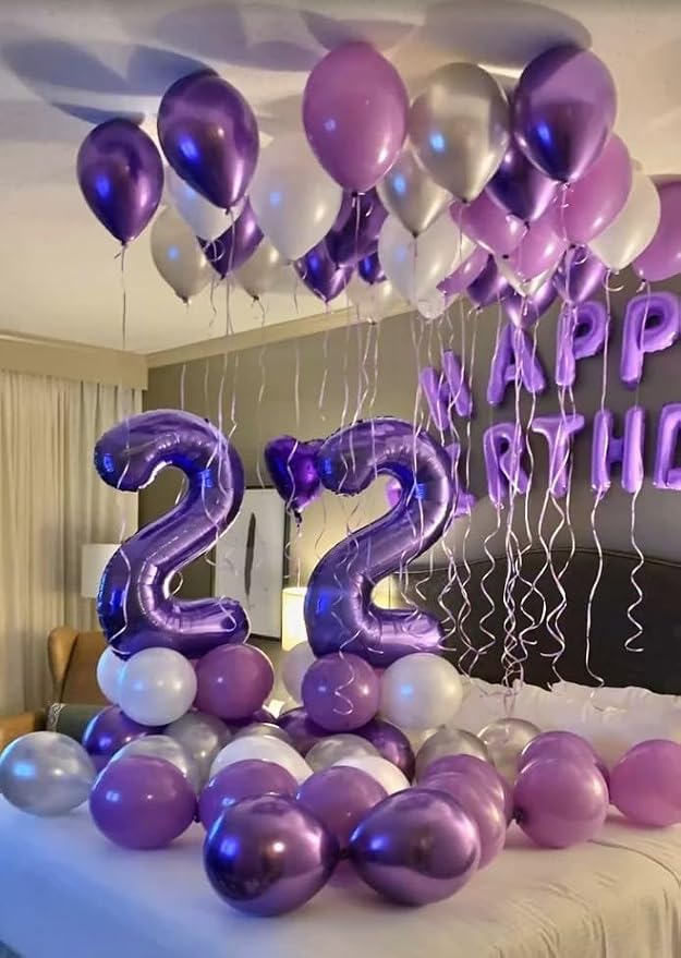 Purple Number 2 Balloon 40 inch, Balloon numbers party supplies, deco photo - Image 8