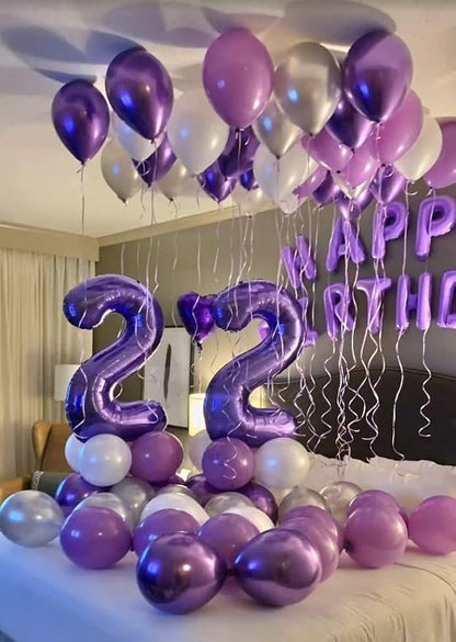 Purple Number 2 Balloon 40 inch, Balloon numbers party supplies, deco photo - Image 8