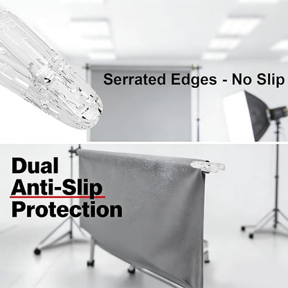40 Pcs Clear Plastic Spring Clamps Backdrop Clips | Anti Slip Spring Clips 1.7 - Image 4