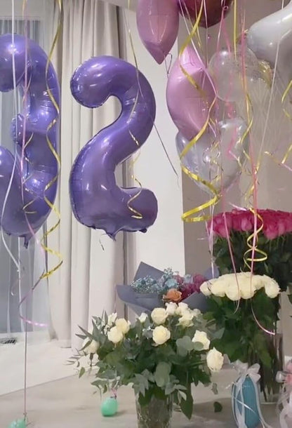 Large 40 Inch Lavender 3 Number Balloon, 3 13 23 30 33 36 38 Lilac Birthday - Image 5
