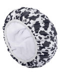 Auban Shower Cap, Shower Cap for Women Terry Cloth Lined EVA Exterior Reusable Double Layer Waterproof, Large Bath Hair Cap for All Hair Lengths, Hotel Travel Essentials Accessories Deep Conditioning
