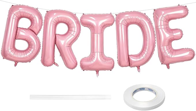 BRIDE Balloons Bachelorette, 40 Inch, Foil Mylar, Helium-fillable, by BBPOOL