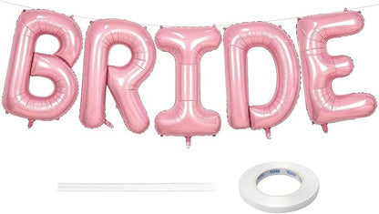 BRIDE Balloons Bachelorette, 40 Inch, Foil Mylar, Helium-fillable, by BBPOOL