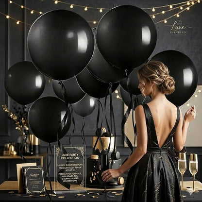 36 Inch Black Balloons - Image 3