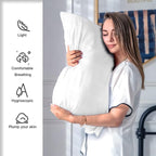 SUATIEN Mulberry Silk Pillow Cases Standard Size Silk Pillowcase for Hair and Skin with Zipper Soft Breathable Smooth Cooling Silk Pillow Case for Sleeping,Gifts for Women (White,20"X 26",1Pcs)