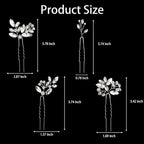 5 Pieces Bride Hair Pins Rhinestone Bridal Hair Piece for Women Crystal Hair Accessories for Bride Bridesmaids Flower Girls(Silver)