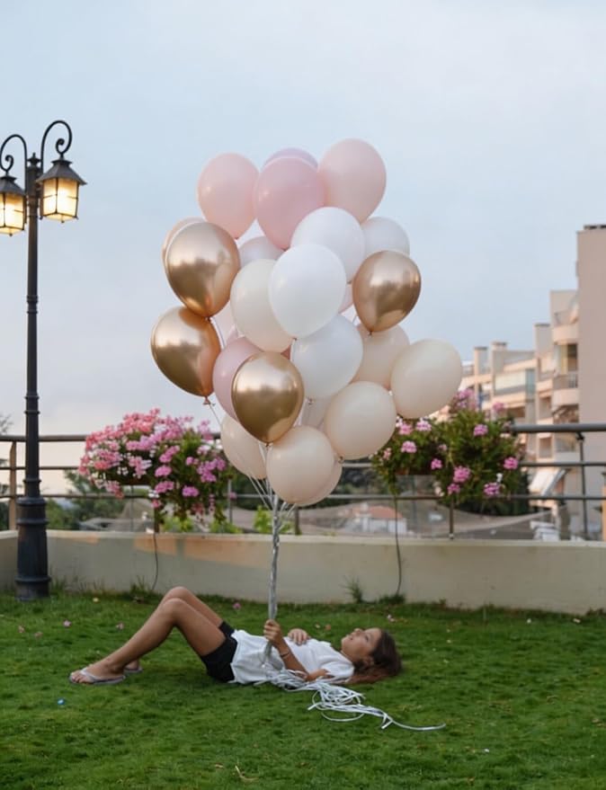 Nude Dusty Pink Balloon Set, Romantic Boho Decor - Image 8