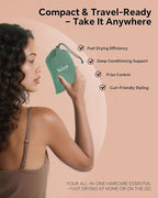 Hair Dryer Bonnet Attachment – 28.5" XL Hooded Dryer Cap for Faster Drying & Deep Conditioning, Extra-Large Space Fits Thick, Curly Hair & Styling Tools (Green, Extra Large)
