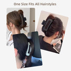 Soft Silicone Hair Clips: 9 Pcs Flexible Bendable Claw Clips For Women/Girl，matte hair clips for thick/thin