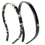 2 Pack Eyewear Headbands No Pressure,No Headache,Comfortable Headbands Hairbands for Womens Sisters Girls Gifts-Black,Amber