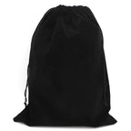 Segbeauty Large Hair Dryer and Garment Organizer Bag - Velvet Drawstring Pouch with Satin Liner, 11.8x15.7 inch, Black, for Diffuser, Straighteners, Clothes