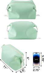 6"x 11" 6L Large Silicone Toiletry Bag,Waterproof Leakproof Foldable Travel Organizer,Dopp Kit Alternative for Men & Women,Turquoise Blue