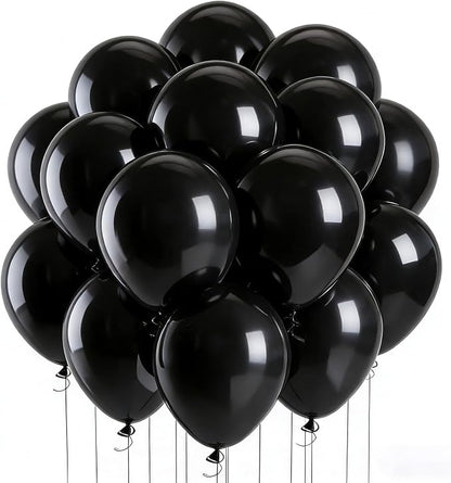 LOLStar Black Balloons, 12 inch Latex Round Balloon | Baby Shower, Graduation by LOLSTAR