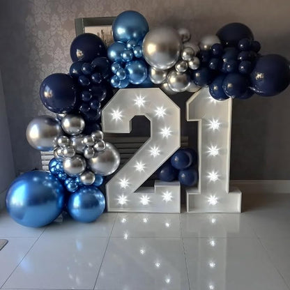 Blue and Silver Balloons, Baby Shower Party Decorations - Image 5
