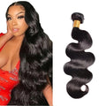 Color 1B Bundles Human Hair Natural Black Body Wave Bundles Double Weft Color 1B Body Wave Hair Weave 16 Inch Brazilian Unprocessed Virgin Remy Hair Extensions