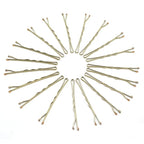 Dofash 3Cards Women's Hair Styling Set - Bobby Pins Hair Pins 60pcs+Hyper Elastics Hiar Ties 30pcs+Snap Hair Clips for Thick Hair 12pcs (Blonde)