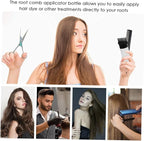 3pcs Hair Dyeing Comb Applicator Bottles Root Bottle with Graduated Scale Reusable Hair Oil Application for Precise Coloring