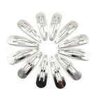 Dofash 12PCS Snap Hair Clips For Women-Non Slip & Metal Hair Barrettes, 5cm 2'' Small Clips For Thin & Fine Hair,Silver