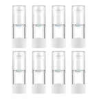 longway 0.5Oz 15ml Clear Airless Cosmetic Cream Pump Bottle Travel Size Dispenser Refillable Containers/Foundation Travel Pump Bottle for Shampoo (PACK of 8)