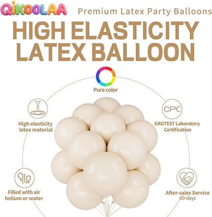 32Pcs White Sand Big Balloons 18 Inch, Round Large Latex Party Balloons - Image 2