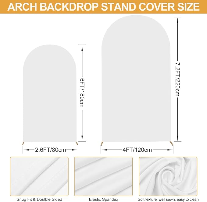 Wedding Arch Backdrop Stand Set of 2 - Image 3