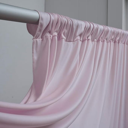 10 ft x 10 ft Baby Pink Backdrop Curtains - Image 3