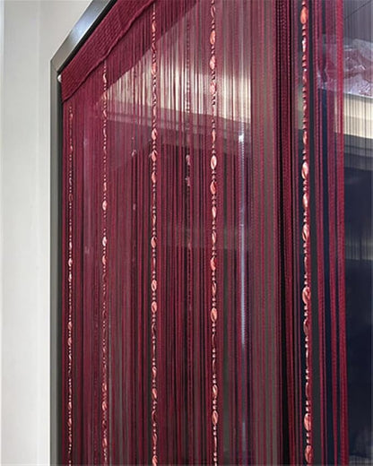 ave split 100cmX200cm Decorative Door String Curtain Beads Wall Panel Fringe - Image 4