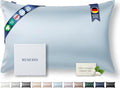 Premium Silk Pillowcase 100% Organic Mulberry Silk, 22 Momme, Grade 6A - Oeko-Tex Certified in Germany - Luxury for Hair & Skin, 1 Piece (Standard Size 20x26 Inches, Cloud Blue)
