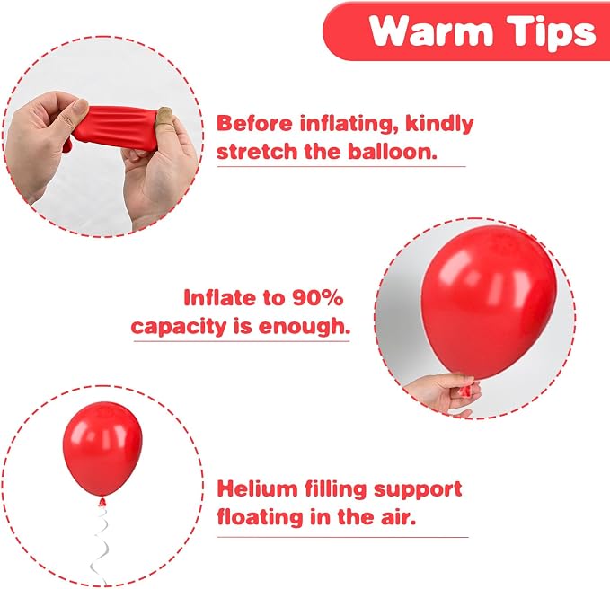 Valentine's Balloons, 12 Inch Latex Balloons - Image 3