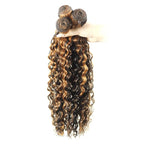 Highlight Bundles Human Hair P1B30 Deep Wave Bundle Brazilian Virgin Remy Hair 3 Bundles 12 14 16 Inch Niegmeag Double Weft 2 Tone Black and Light Brown Deep Wave Bundle