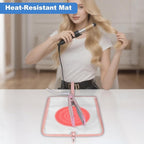 SITHON Hot Iron Holder & Mat, Heat Resistant Hair Tools Travel Bag Portable Hot Tools Organizer Cover Pouch for Curling Irons, Flat Irons, Hair Straightener and Styling Tools (Bag Only) (Pink)
