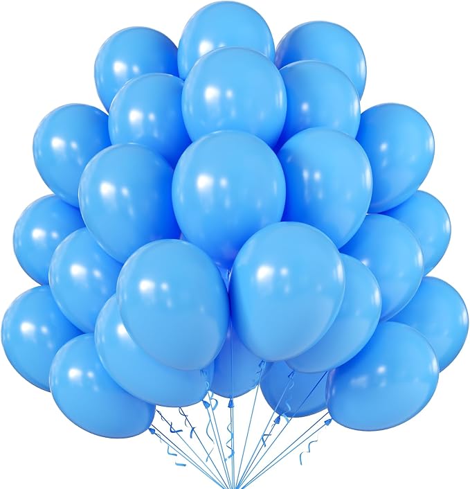 10 Inch Light Blue Balloons by KALOR