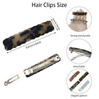 Hair Clips for Women,3.5 Inch Acetate Medium Hair Claw Clips for Women Thin Thick Curly Hair,Strong Hold No Slip Grip,French Classic Multicolor Barrettes Hair （Beige Tortoiseshell Oblong）