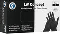 LW Concept Black Nitrile Disposable Gloves - Latex & Powder-Free (Small, Box of 100)